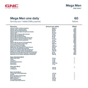 GNC Pro Performance Weight Gainer 6.6 lb Vanilla Ice Cream & Mega Men One Daily Multivitamin 60 Tablets