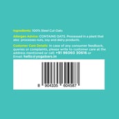 1 - Yogabar 100% Steel Cut Oats,  750 g  Unflavoured 