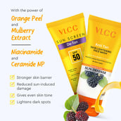 4 - VLCC Tan to Tango Combo, 2 Piece(s)/Pack Anti Tan Skin Lightening Face Wash 50ml & De-Tan Sunscreen SPF-50 50g