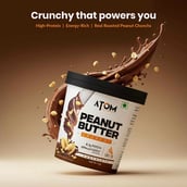 8 - AS-IT-IS Nutrition ATOM Peanut Butter Crunchy,  1 kg  Chocolate 