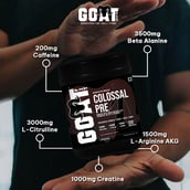 6 - G.O.A.T Fit Colossal Pre Workout 0.39 lb & Creatine Monohydrate 0.22 lb Combo with Free Shaker,  3 Piece(s)/Pack  Strawberry Kiwi & Unflavoured 