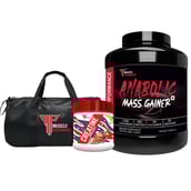 1 - Muscle Performance Anabolic Mass Gainer with Creatine Monohydrate 0.66 lbs & Gym Bag Combo, 5.5 lb Creamy Vanilla