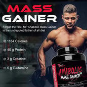 6 - Muscle Performance Anabolic Mass Gainer with Steel Shaker & Gym Bag Combo,  5.5 lb  Irish Chocolate 