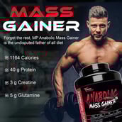3 - Muscle Performance Anabolic Mass Gainer with Creatine Monohydrate 0.66 lbs Combo, 5.5 lb Rabri Kulfi