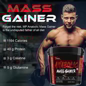 4 - Muscle Performance Anabolic Mass Gainer with Creatine Monohydrate 0.66 lbs Combo, 11 lb Creamy Vanilla