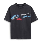 4 - MuscleBlaze 100% Red Flag 0% Body Fat Oversized Washed T-Shirt,  Large  Light Grey 