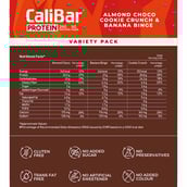 5 - Calibar Protein Bar 20g Protein,  17 bar(s)  Almond choco (Pack of 6) Banana Binge (Pack of 6) Variety Pack (Pack of 5 ) 