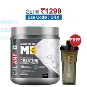 MuscleBlaze Creatine Monohydrate CreAMP, Unflavoured 0.88 lb