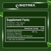 4 - Biotrex Dandelion 500mg, 60 veggie capsule(s)