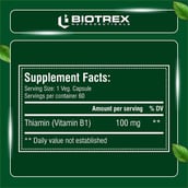 4 - Biotrex Thiamin 100mg, Unflavoured 60 veggie capsule(s)