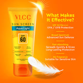 4 - VLCC Aqua Light Sunscreen Gel,  30 g  SPF 60 PA++++ High UVA & UVB Protection 
