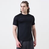 4 - MuscleBlaze Active Tee Half Sleeve,  X-Large  Midnight Black 