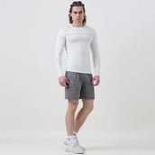 6 - MuscleBlaze Compression Muscle Tee Full Sleeve, Large Polar White