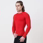 2 - MuscleBlaze Air Tech Compression MuscleTee Full Sleeve, X-Large Red