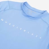 8 - MuscleBlaze Air Tech Compression MuscleTee Half Sleeve,  Small  Dusk Blue 