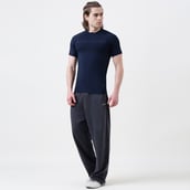 4 - MuscleBlaze Air Tech Compression MuscleTee Half Sleeve,  Large  Navy 