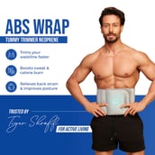 2 - Leeford Abs Wrap Sweat Belt For Gym, Universal Grey