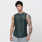 4 - MuscleBlaze Camo Dry-Fit Delt Tank,  Large  Olive 