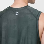 1 - MuscleBlaze Camo Dry-Fit Delt Tank,  Large  Olive 