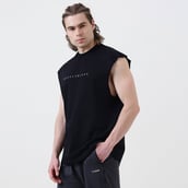 4 - MuscleBlaze B.D.S.M Oversized Tank,  X-Large  Black 