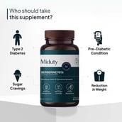 4 - Miduty Berberine 98% with Vit B12,  30 capsules 