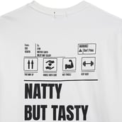 3 - MuscleBlaze Natty But Tasty Oversized Solid T-Shirt, X-Small White