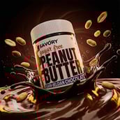 6 - Savory Sugar Free Peanut Butter,  200 g  Belgian Chocolate 