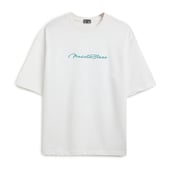 2 - MuscleBlaze Natty But Tasty Avocado Oversized Solid T-Shirt, Small White