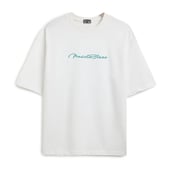 4 - MuscleBlaze Natty But Tasty Avocado Oversized Solid T-Shirt,  X-Large  White 