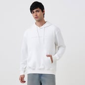 5 - MuscleBlaze Z Verse Oversized Solid Hoodie, White X-Small