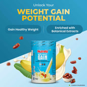 4 - Nutrela Weight Gainer, 1.1 lb Banana