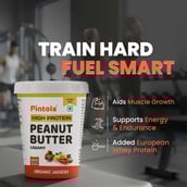 5 - Pintola High Protein Peanut Butter,  0.510 kg  Organic Jaggery Creamy 