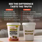 3 - Pintola High Protein Peanut Butter,  0.510 kg  Organic Jaggery Crunchy 