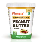 1 - Pintola High Protein Peanut Butter, 1 kg Unsweetened Creamy