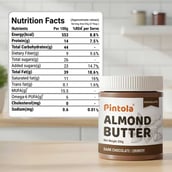 4 - Pintola Dark Chocolate Almond Butter,  Crunchy  0.200 kg 