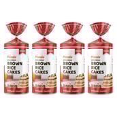 Pintola Wholegrain Brown Rice Cakes, Unsalted (Pack of 4) 130 g