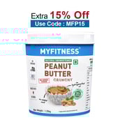 Myfitness by brnd.me Natural Peanut Butter,  1.25 kg  Crunchy 