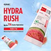 8 - GNC Hydra Rush,  15 sachets/pack  Pink Guava Salt 