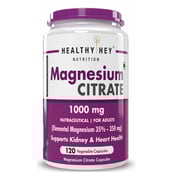 1 - HealthyHey Nutrition Magnesium Citrate,  Unflavoured  120 capsules 