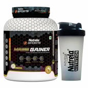 1 - Nutrela Sports Patanjali Mass Gainer,  4.4 lb  French Vanilla with Shaker 