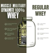 5 - Muscle Military Dynamite 100% Whey Protein Blend,  4.4 lb  Alphonso Mango 