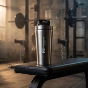 3 - MuscleBlaze Stainless Steel Shaker, Silver 700 ml