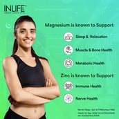 4 - INLIFE Magnesium Glycinate with Zinc Picolinate,  Unflavoured  120 capsules 
