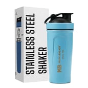 MuscleBlaze Stainless Steel Shaker,  Blizzard Blue  700 ml 