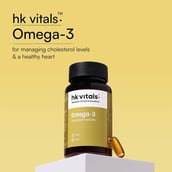 3 - HealthKart HK Vitals Omega 3 1000mg with 180mg EPA and 120mg DHA,  90 capsules
