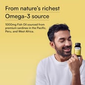 8 - HealthKart HK Vitals Omega 3 1000mg with 180mg EPA and 120mg DHA,  90 capsules