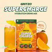 10 - Gritzo Supercharge, Hydration Drink Mix,  15 Piece(s)/Pack  Orange Rush Flavour