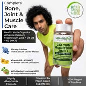 3 - Health Veda Organics Calcium Magnesium Zinc, 60 tablet(s) Unflavoured