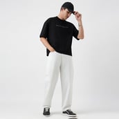 4 - ZVERSE NOCAP Oversize Tee, Medium Black Riot