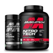 MuscleTech Nitrotech Ripped 4 lb & Platinum Multivitamin 60 Tabs Combo,  2 Piece(s)/Pack  Chocolate Fudge Brownie 